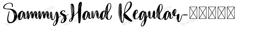 SammysHand Regular字体转换